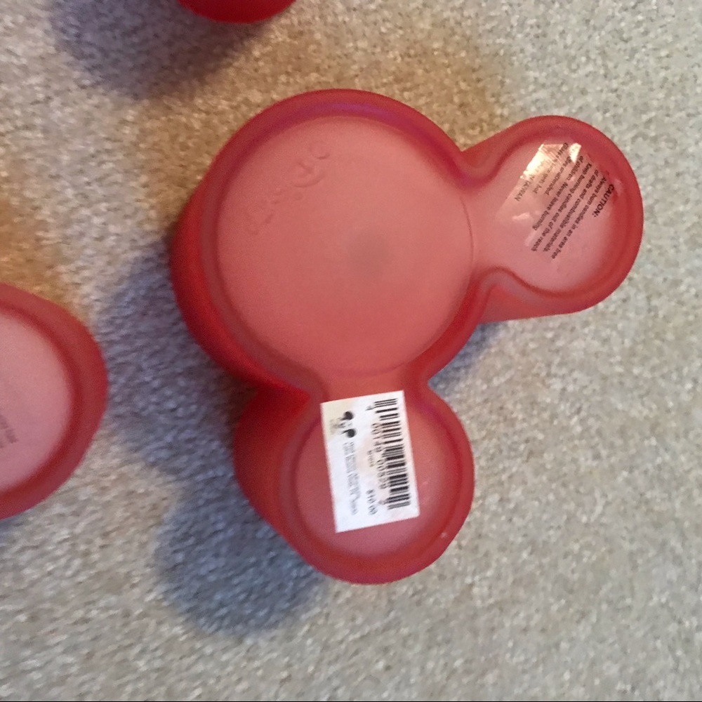 Three orange Mickey candles - Picture 3 of 6